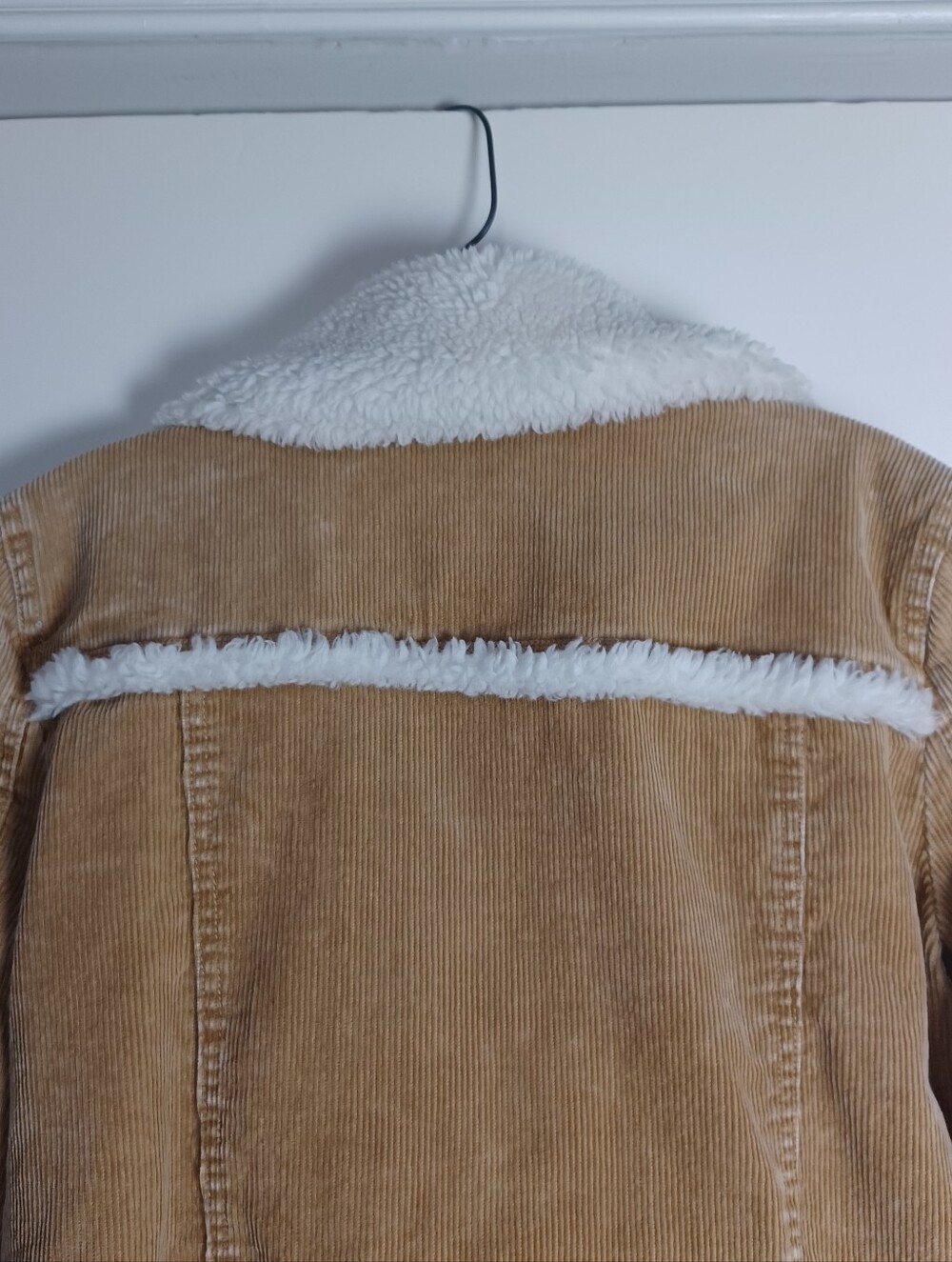 Lucky Brand Tan Corduroy Sherpa Lined Jacket Coat Size Small EXCELLENT - Picture 10 of 12